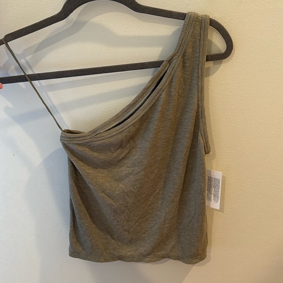 NWT Ameican Eagle One Shoulder soft & sexy rib tank - Picture 1 of 5